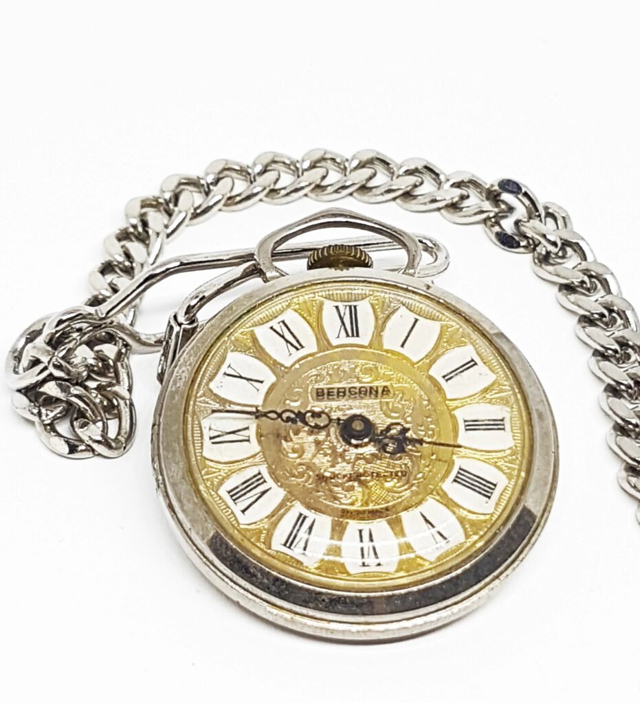 Bercona Swiss Mechanical Pocket Watch | Gold Luxury Vintage Pendant Watch