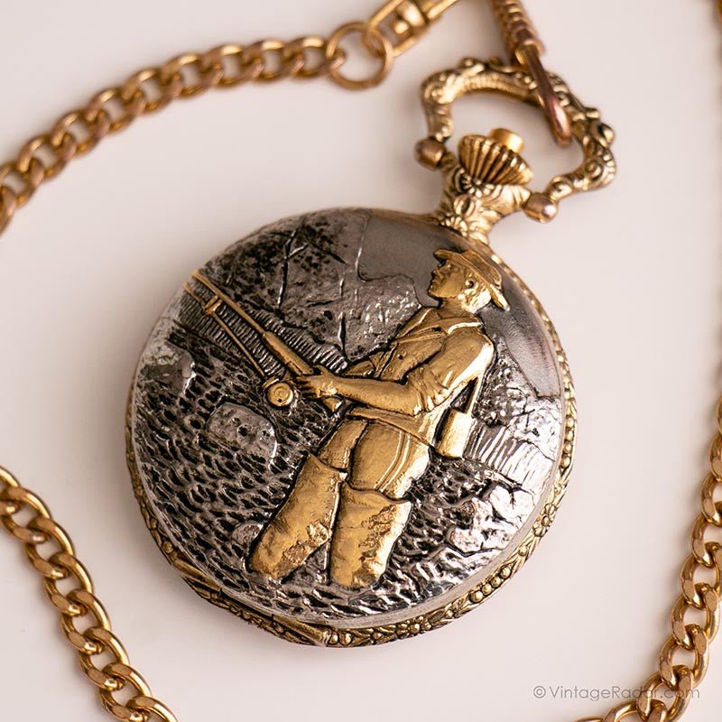 Vintage Fisherman Pocket Watch | Fishing Gift Watch for Men - Image 3