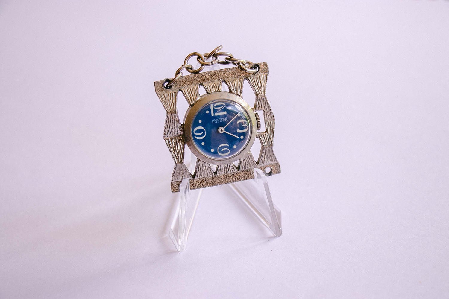 Blue Chelsea Pocket Watch Pendant for Women | Wedding Jewelry for Women - Image 3