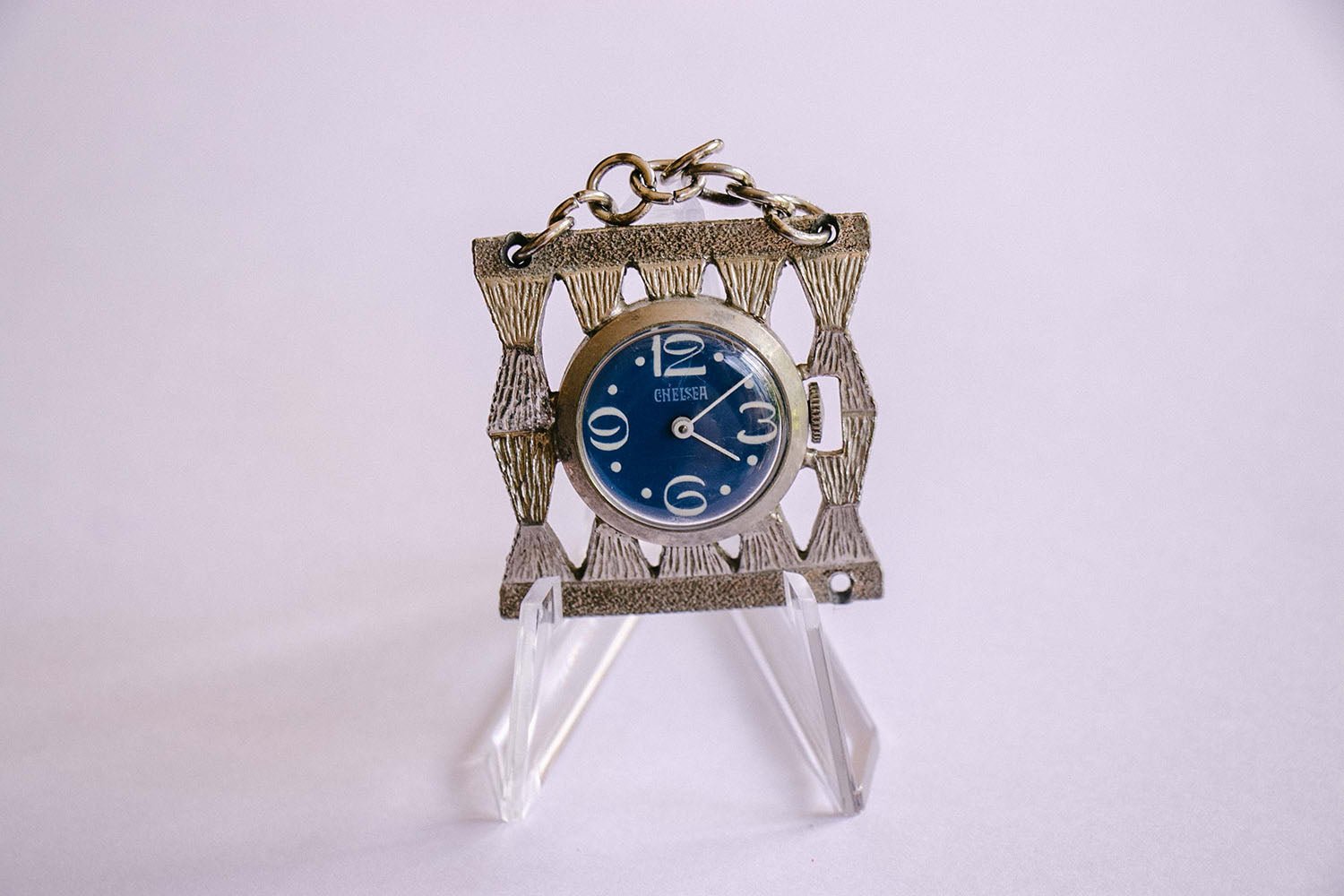 Blue Chelsea Pocket Watch Pendant for Women | Wedding Jewelry for Women - Image 6