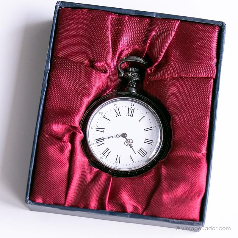 Vintage Luxury French Pocket Watch | Gunmetal Pocket Watch