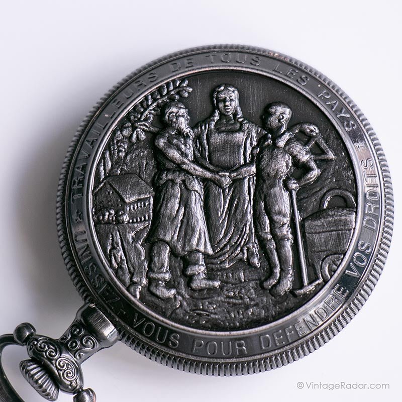 Vintage Luxury French Pocket Watch | Gunmetal Pocket Watch - Image 4