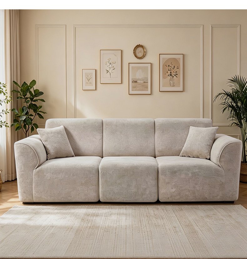 S280 Modern Italian Minimalist 3 Seater Fabric Sofa Designer Modular Living Room Couch Vacuum Compressed Space Saving Furniture