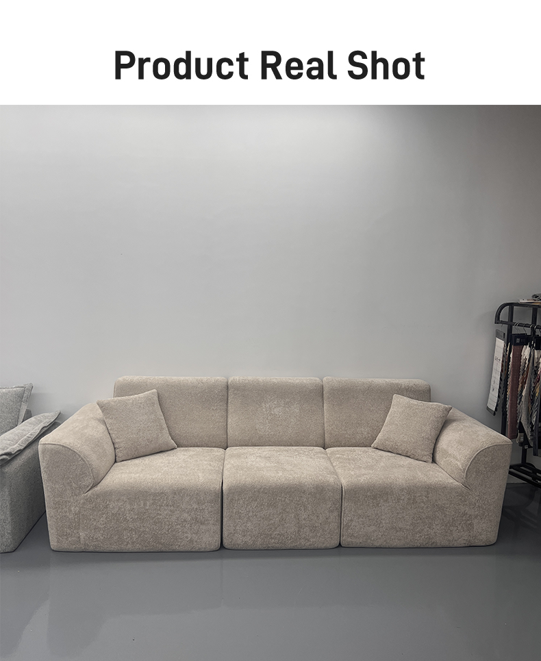 S280 Modern Italian Minimalist 3 Seater Fabric Sofa Designer Modular Living Room Couch Vacuum Compressed Space Saving Furniture