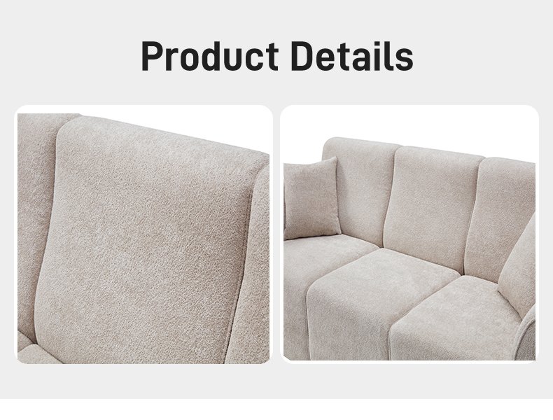 S280 Modern Italian Minimalist 3 Seater Fabric Sofa Designer Modular Living Room Couch Vacuum Compressed Space Saving Furniture