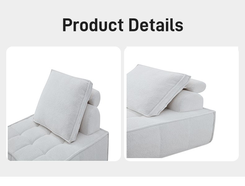 S261 Modern Single Seat Fabric Sofa Chair Buckle Module Leisure Chair Living Room Vacuum Compression Saves Space Furniture