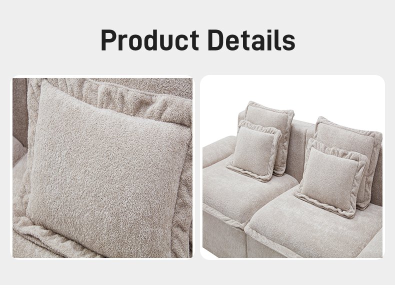 S279 Italian Minimalist Designer Fabric Sofa Vacuum Compressed Couch Space Saving Modular Living Room Seating
