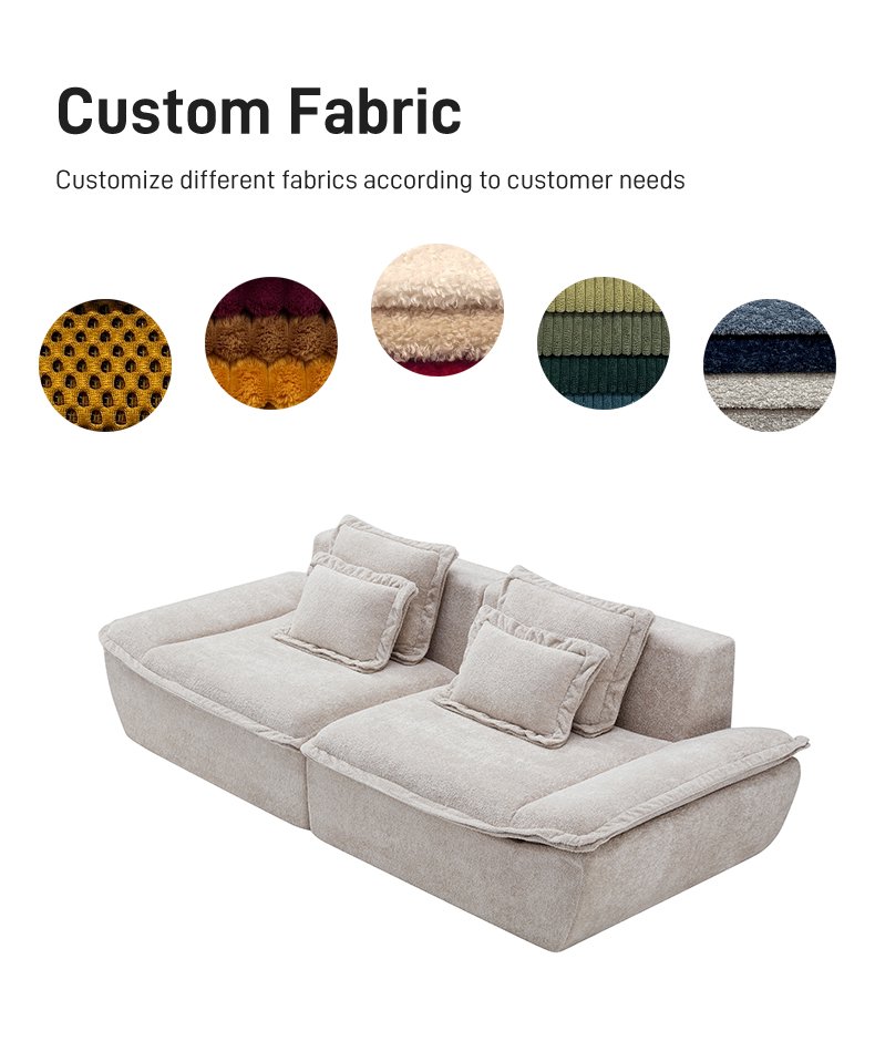 S279 Italian Minimalist Designer Fabric Sofa Vacuum Compressed Couch Space Saving Modular Living Room Seating