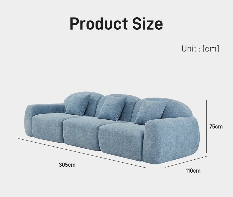 S225-3 OEM Foshan Factory Modern Fabric Sponge 3-seater Segmented Sofa Set Vacuum Packaging Compression Apartment Furniture