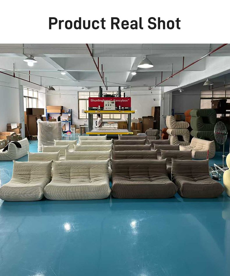 S212-2 Modern Italian Designer Caterpillar Fabric Couch 2 Seater Vacuum Compressed High Density Foam Living Room Seating
