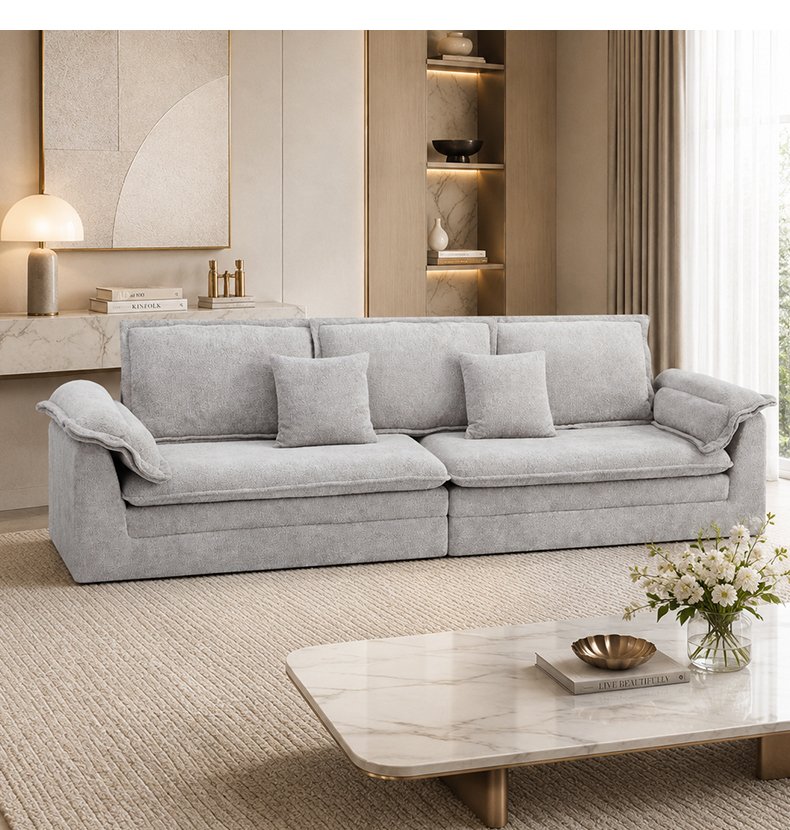 S276-4 Modern Italian Minimalism 4-seater Fabric Sofa Deep Seat Modular Sofa Vacuum Compression Space Saving Living Room Furniture
