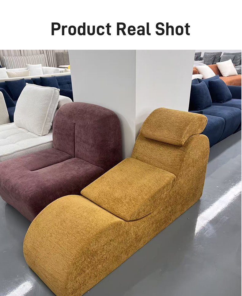 S278 Modern Italian Designer S-Shaped Lounge Chair Fabric Ergonomic Chaise Longue Vacuum Compressed Space Saving Sofa