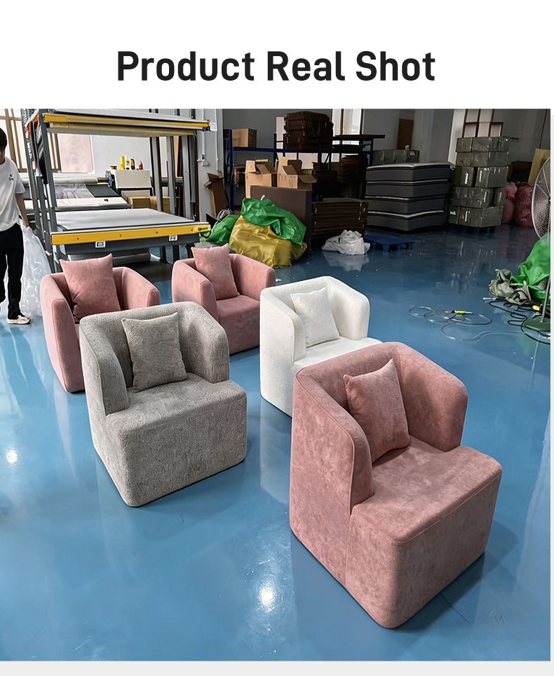 S229 Modern Italian Designer Rust Red Fabric Armchair Single Seater Lounge Chair Vacuum Compressed Space Saving Furniture
