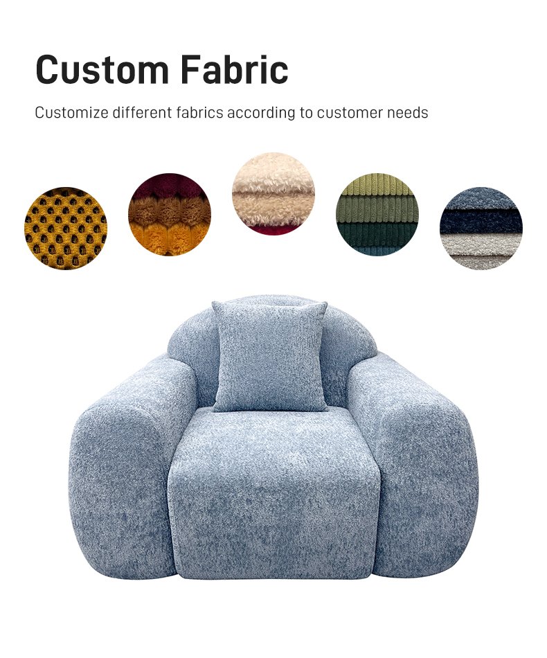 S225-1 OEM Foshan Factory Modern Fabric 35D Sponge Unit Sofa Vacuum Packaging Compression Apartment Furniture