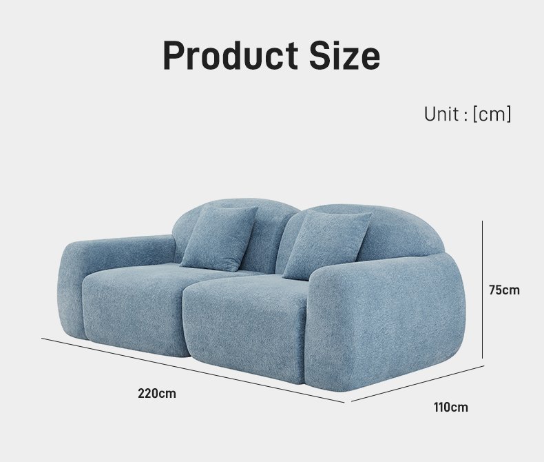 S225-2 OEM Foshan Factory Modern Fabric Sponge 2-seater Segmented Sofa Set Vacuum Packaging Compression Apartment Furniture