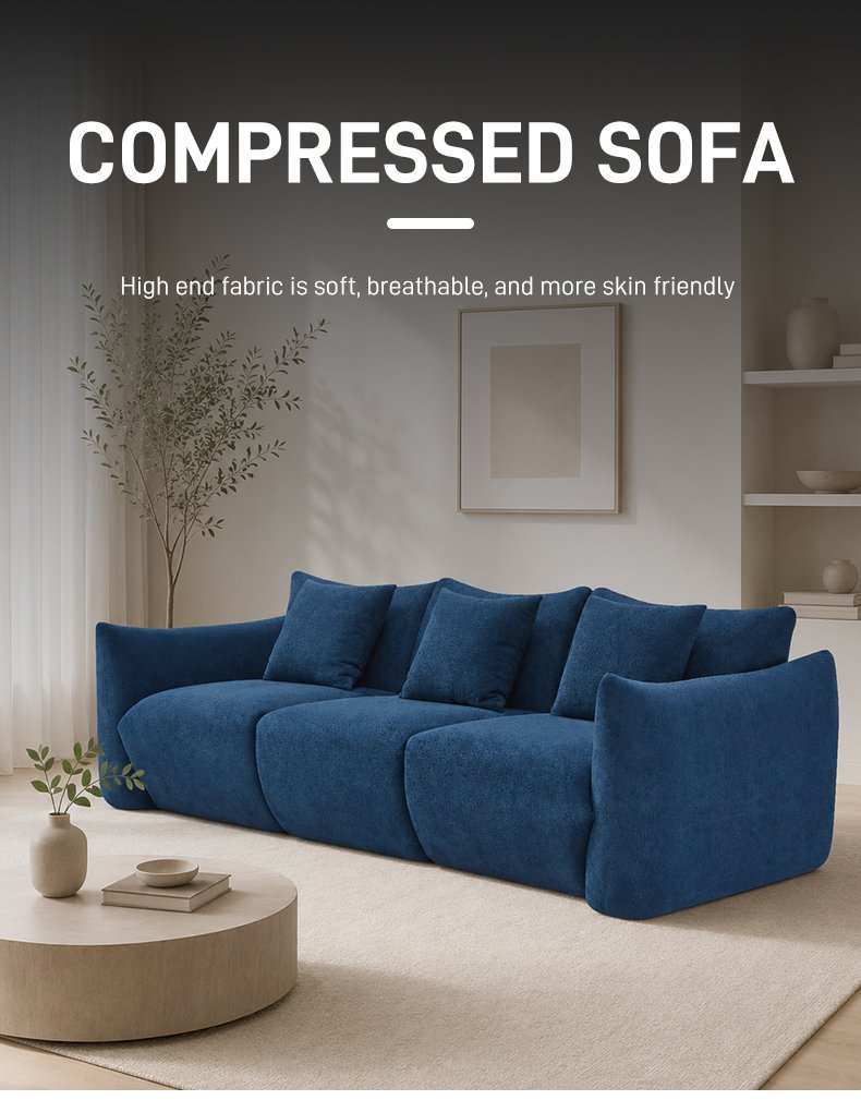 S218-3 Modular Compression Sofa High Density Foam Couch Contemporary Living Room Seating Apartment Hotel Furniture Package