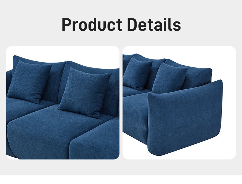 S218-3 Modular Compression Sofa High Density Foam Couch Contemporary Living Room Seating Apartment Hotel Furniture Package