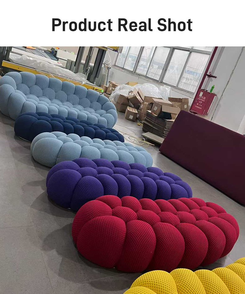 S230-3T Vacuum Compression Modern Fabric Sofa, Comfortable Living Room Sofa, Space Saving Design No Need to Install Orange Bubble Pedals