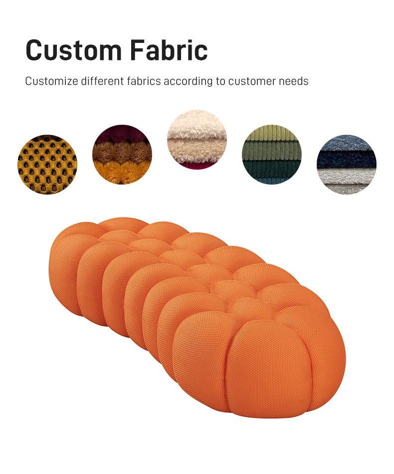 S230-3T Vacuum Compression Modern Fabric Sofa, Comfortable Living Room Sofa, Space Saving Design No Need to Install Orange Bubble Pedals