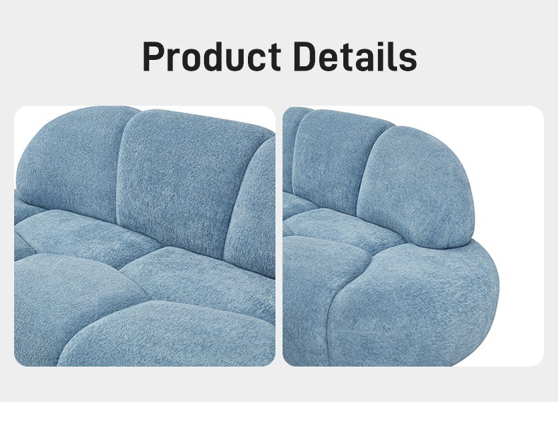 S256 Vacuum Compression Sponge Sofa Frameless 3-seater Villa Hotel Modern Curved Sofa Living Room Soft Cushion Leisure Sofa