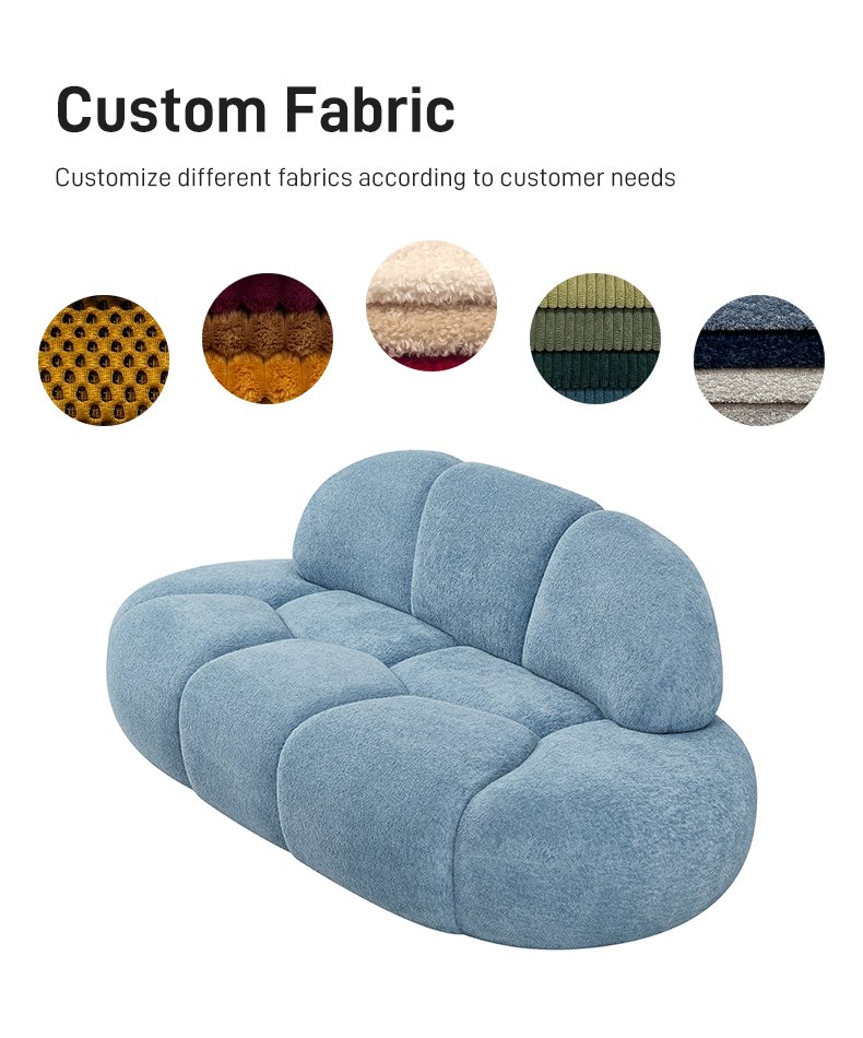 S256 Vacuum Compression Sponge Sofa Frameless 3-seater Villa Hotel Modern Curved Sofa Living Room Soft Cushion Leisure Sofa