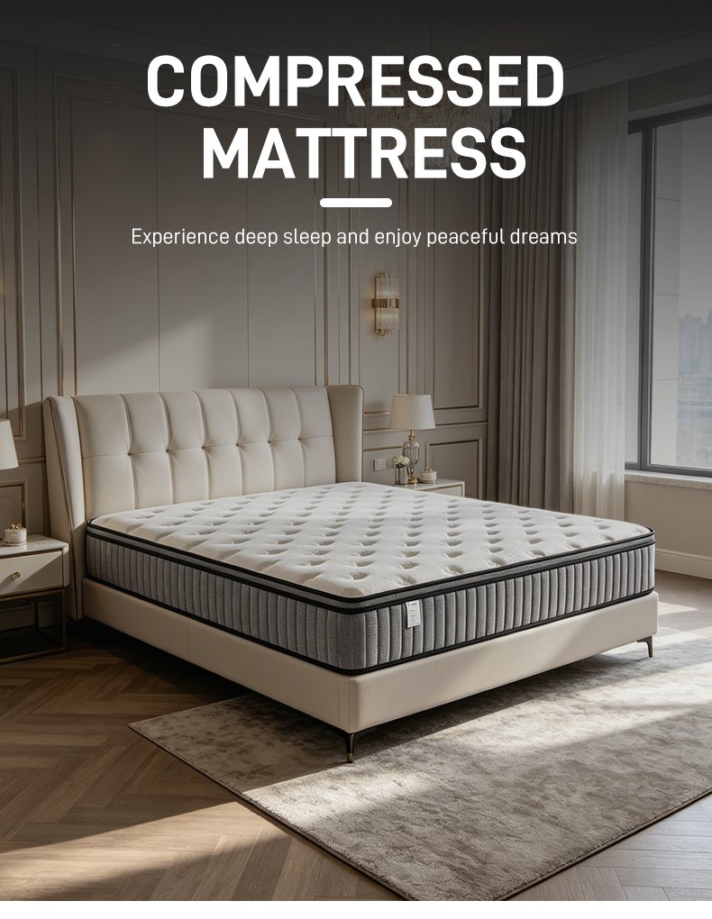 M009 Bedroom Villa Hotel Apartment High-end Knitted Fabric Spring Sponge Mattress New Design Compression Mattress Mattress in the Box