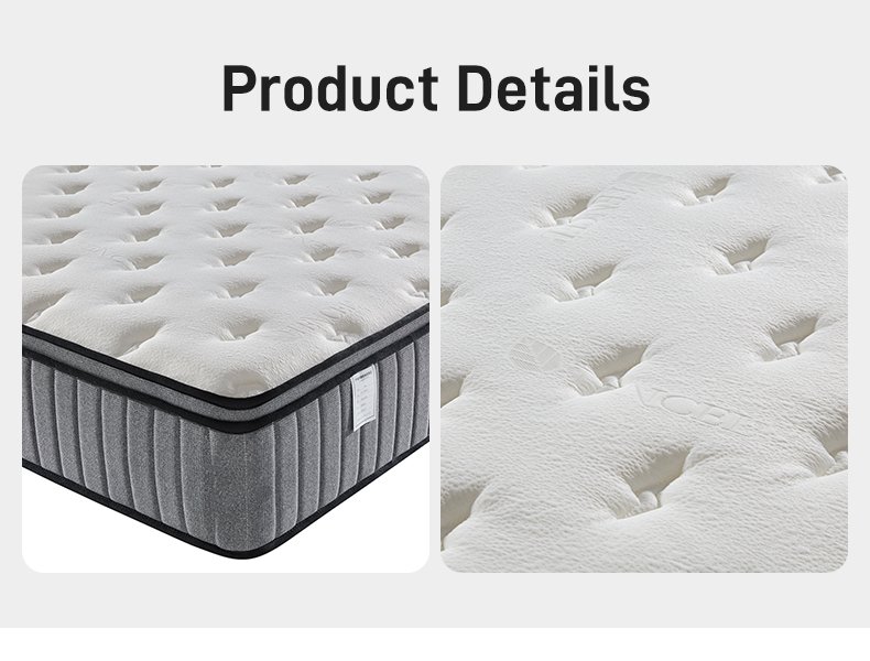 M009 Bedroom Villa Hotel Apartment High-end Knitted Fabric Spring Sponge Mattress New Design Compression Mattress Mattress in the Box