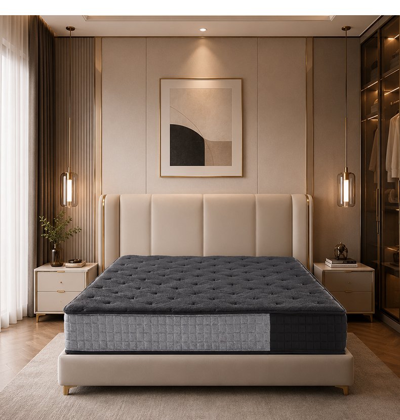 G001 Vacuum Compressed Pocket Spring Mattress Cotton Cover Space Saving for Home Hotel Apartment