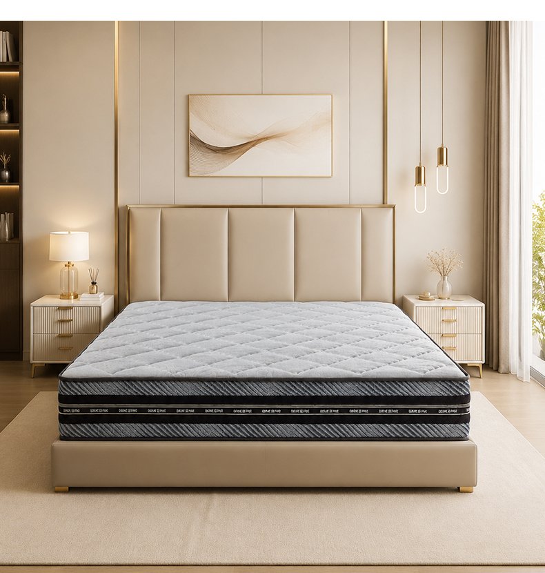 G003 Vacuum Compressed 25cm Pocket Spring Mattress Cotton Cover Diamond Quilted for Home Hotel Apartment