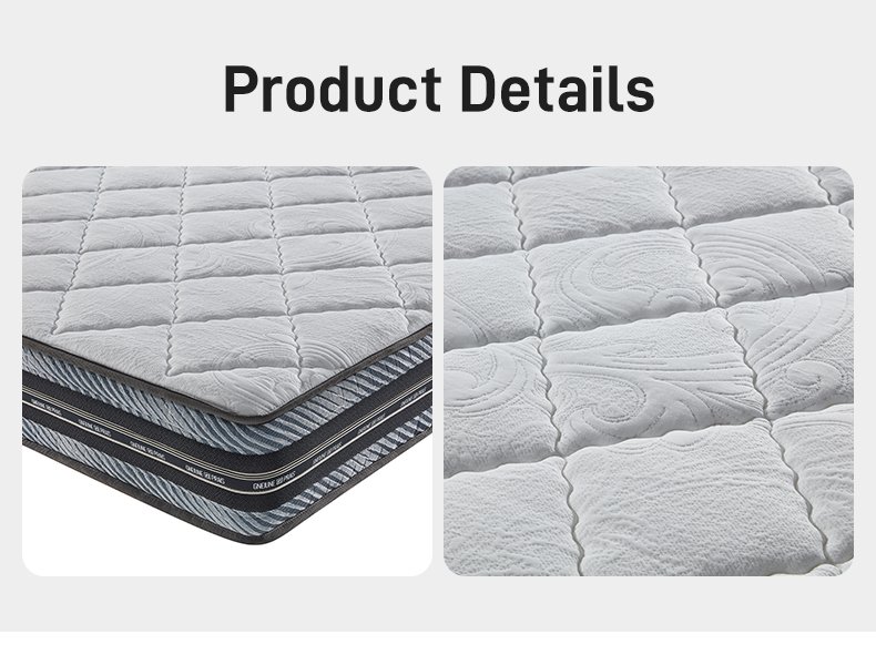 G003 Vacuum Compressed 25cm Pocket Spring Mattress Cotton Cover Diamond Quilted for Home Hotel Apartment