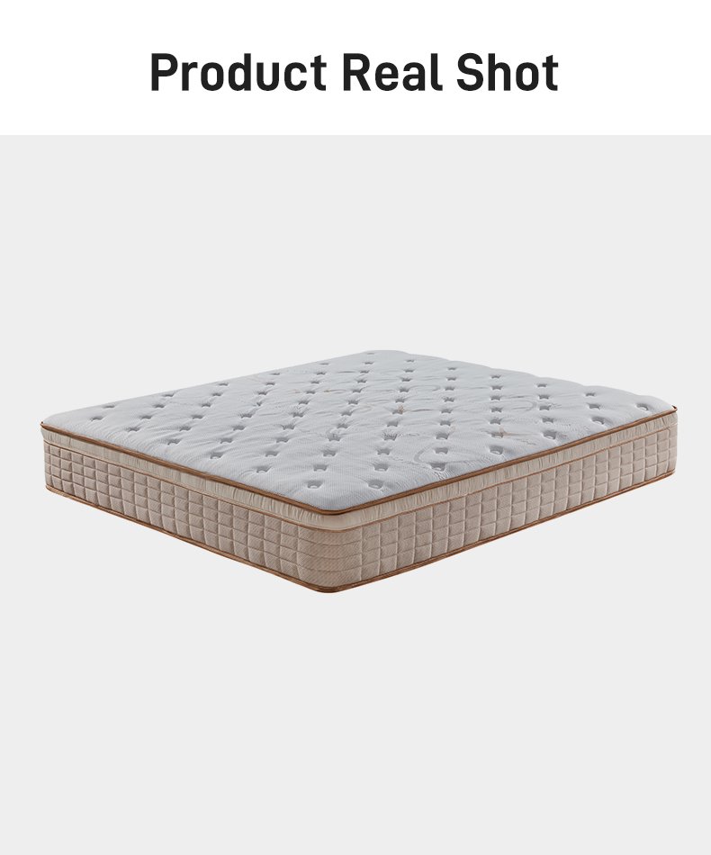 G004 Vacuum Compressed 30cm Pocket Spring Mattress Cotton Cover Plush Pillow Square Quilted for Home Hotel Apartment