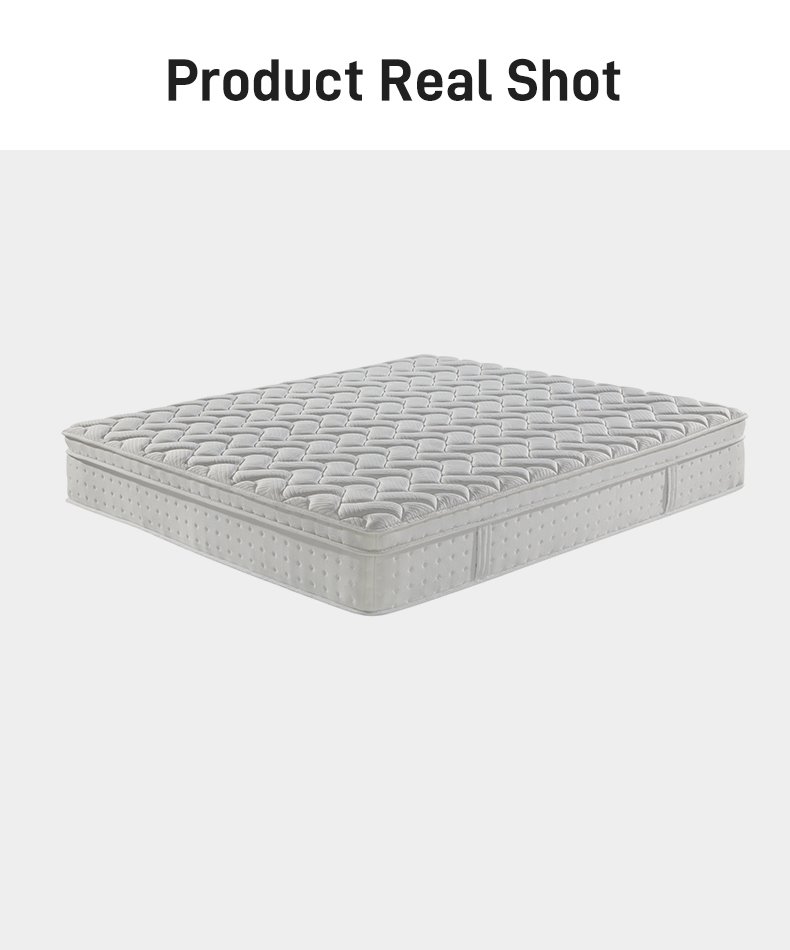 G005 Vacuum Compressed 30cm Pocket Spring Mattress Cotton Cover Wavy Quilted Dimpled Side for Home Hotel Apartment