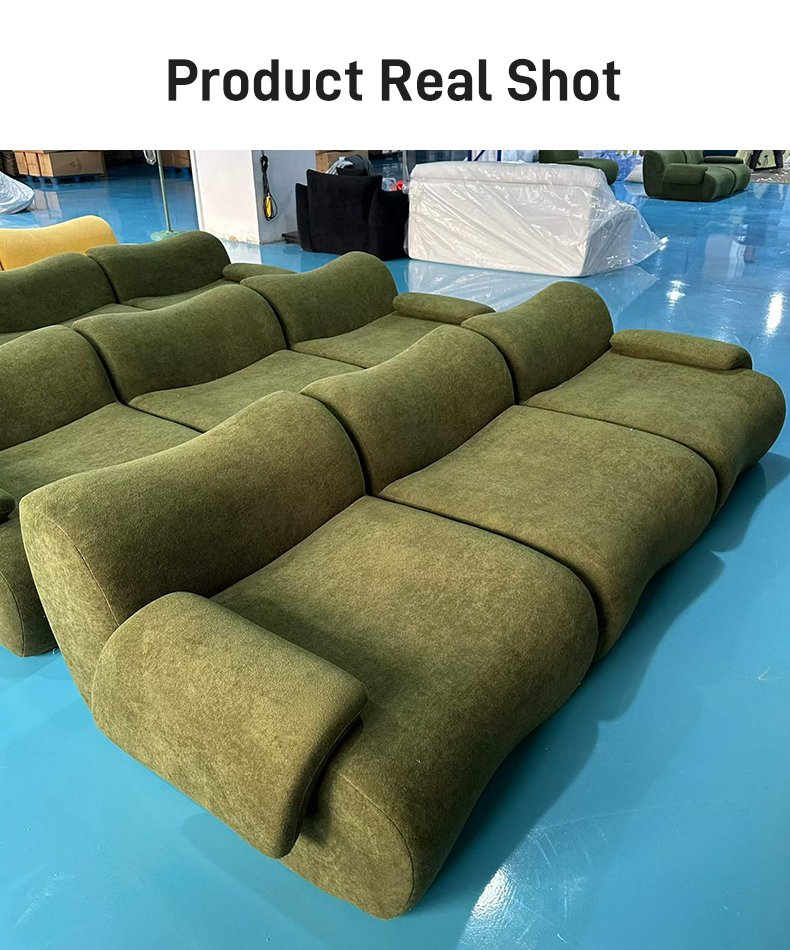 S233-3 Foshan Factory 3 Seater Modern Foam Filling Boneless Couch Vacuum Packed Compressed Modular Sectional Sofa with Armrest