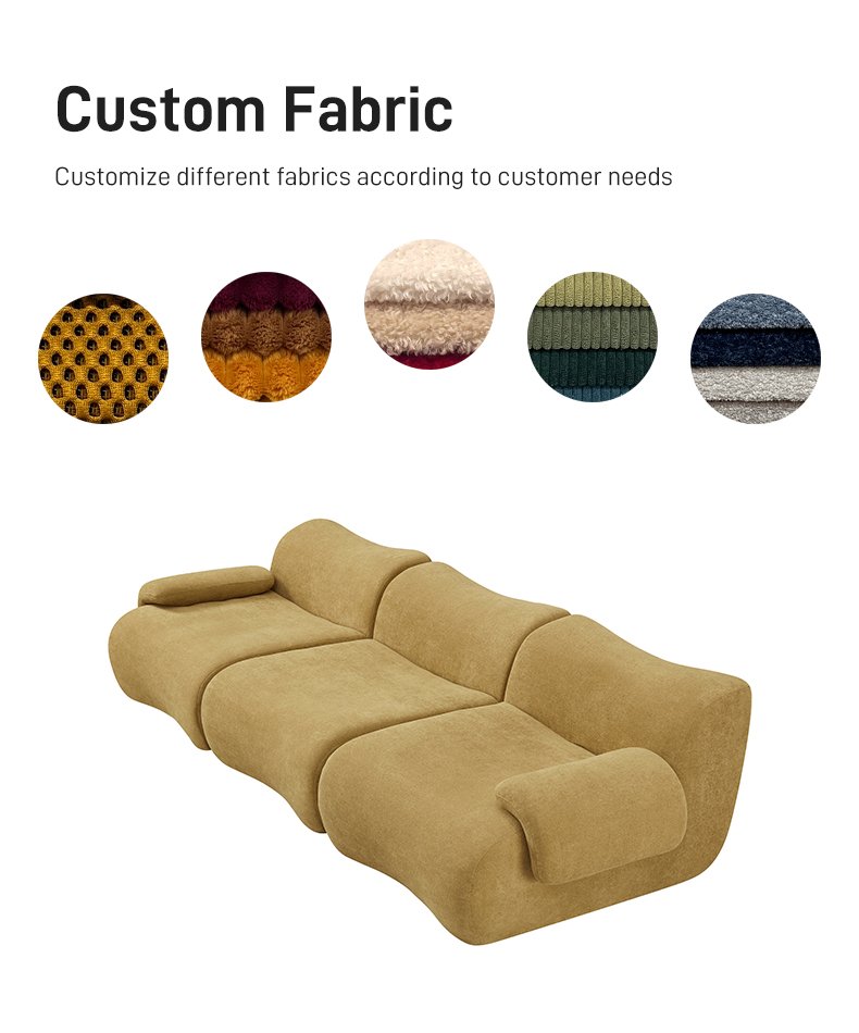S233-3 Foshan Factory 3 Seater Modern Foam Filling Boneless Couch Vacuum Packed Compressed Modular Sectional Sofa with Armrest