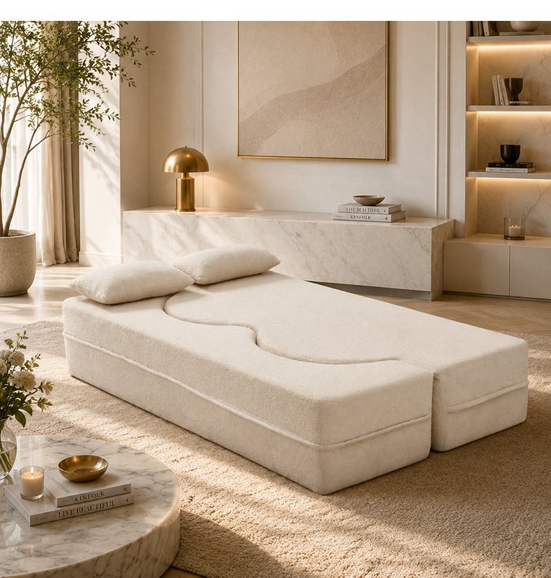 S242 Wholesale Minimalist Vacuum Compressed Foam Boneless Double Sleeper Modern 2 Seater Convertible Folding Compression Sofa Bed