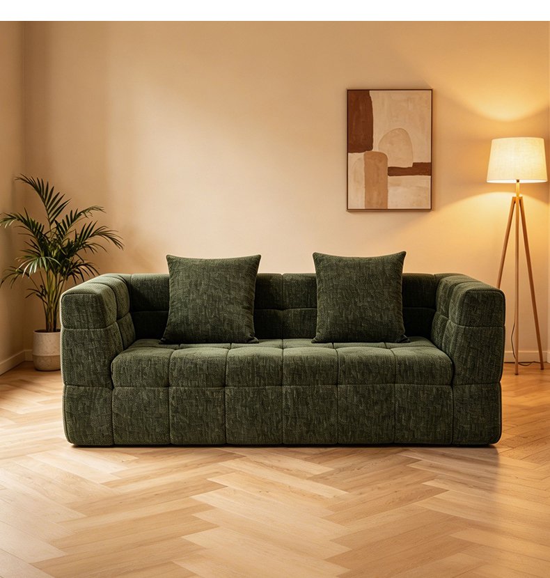 S203 Wholesale Customized Diamond Stitching Loveseat Pink Upholstered Boneless Sponge 2 Seater Couch Vacuum Compressed Sofa