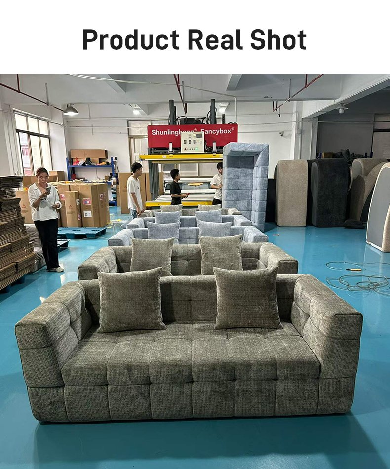 S203 Wholesale Customized Diamond Stitching Loveseat Pink Upholstered Boneless Sponge 2 Seater Couch Vacuum Compressed Sofa
