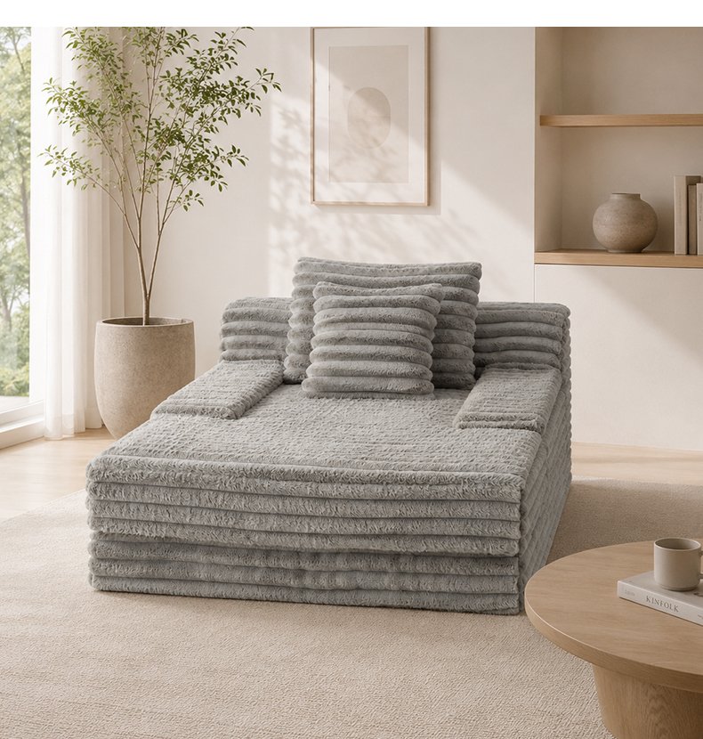 S239 Wholesale Corduroy Oversized Boneless Chaise Lounge Chair Couch Indoor Living Room Vacuum Compressed Sofa for Living Room