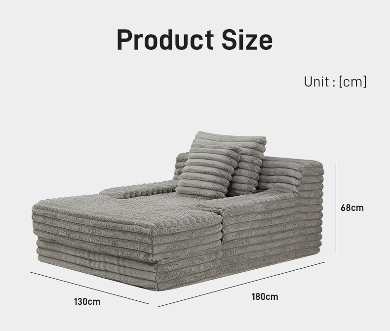 S239 Wholesale Corduroy Oversized Boneless Chaise Lounge Chair Couch Indoor Living Room Vacuum Compressed Sofa for Living Room