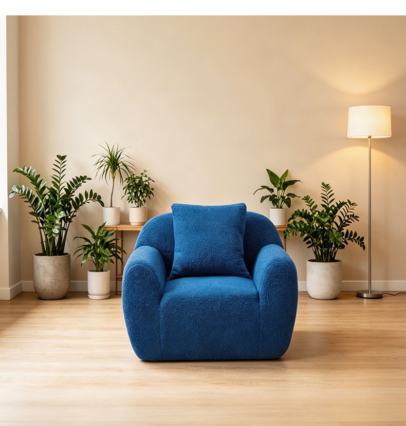 S243 13buy Modern Minimalist Single Person Leisure Sofa Chair Living Room Furniture Sponge Fabric Compression Lazy Armchair