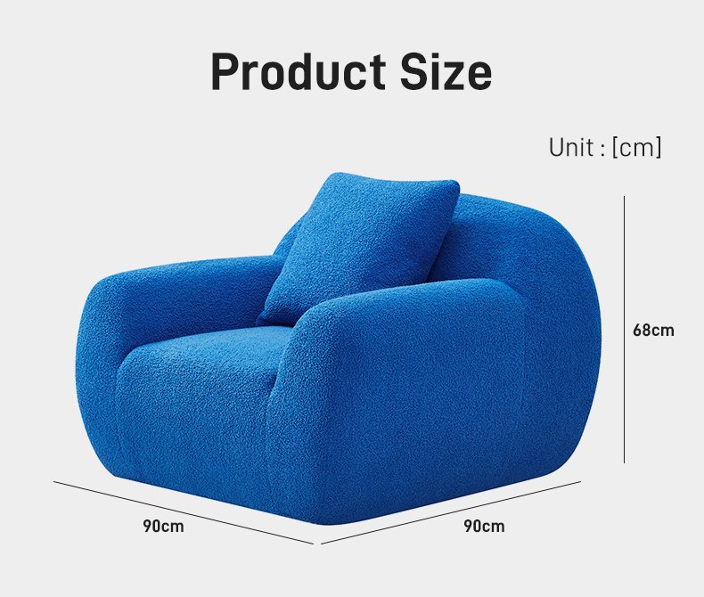 S243 13buy Modern Minimalist Single Person Leisure Sofa Chair Living Room Furniture Sponge Fabric Compression Lazy Armchair