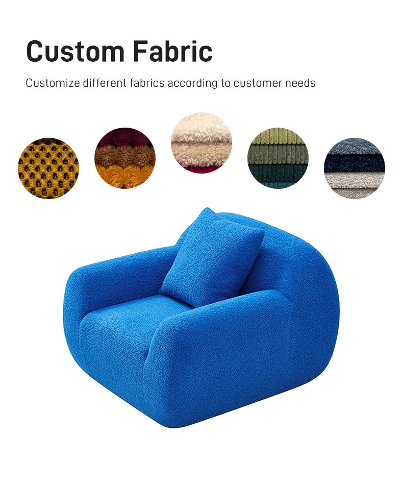 S243 13buy Modern Minimalist Single Person Leisure Sofa Chair Living Room Furniture Sponge Fabric Compression Lazy Armchair