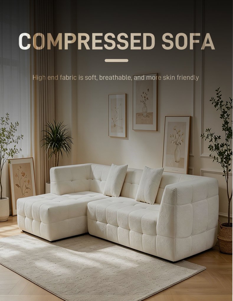 S248 Corner Empress Sofa Premium and Elegant Compact Sofa - Box Sofa Customizable in Size and Color