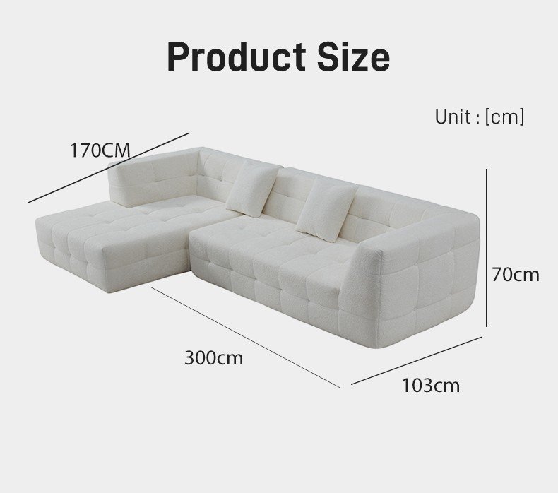 S248 Corner Empress Sofa Premium and Elegant Compact Sofa - Box Sofa Customizable in Size and Color