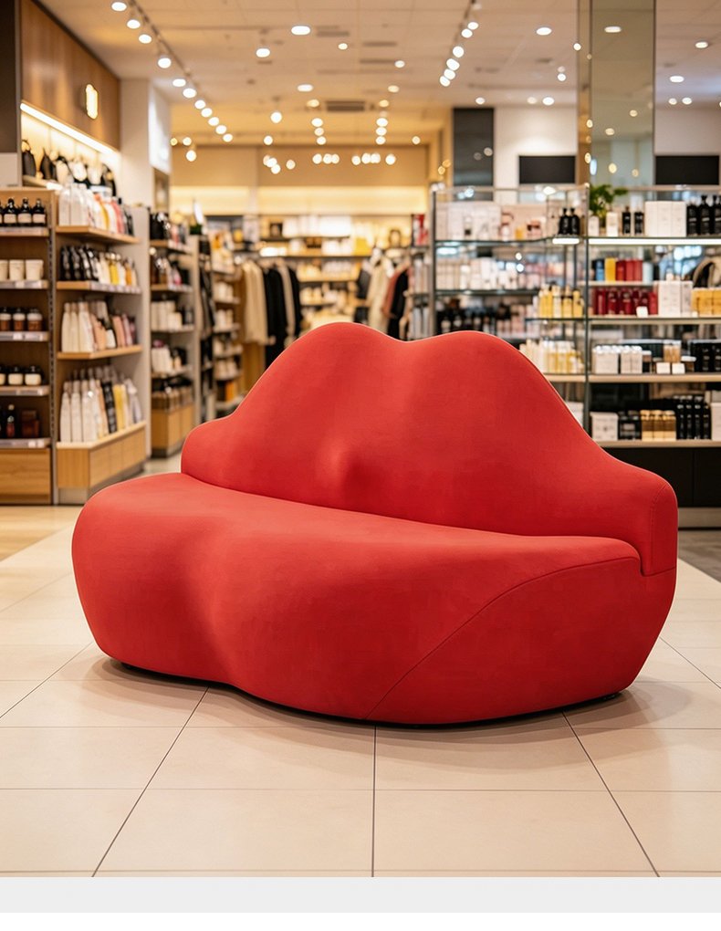 S253 Foreign Trade Hot Single Piece Sexy Red Lips Sofa Double Seat Designer Sofa Compression Packaging Color Size Can Be Customized