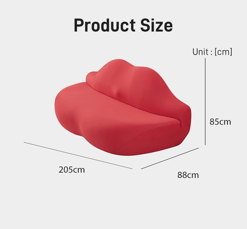 S253 Foreign Trade Hot Single Piece Sexy Red Lips Sofa Double Seat Designer Sofa Compression Packaging Color Size Can Be Customized