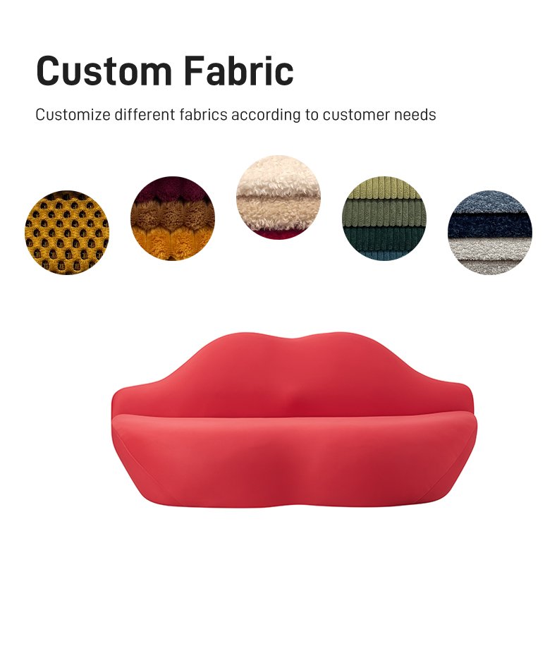 S253 Foreign Trade Hot Single Piece Sexy Red Lips Sofa Double Seat Designer Sofa Compression Packaging Color Size Can Be Customized