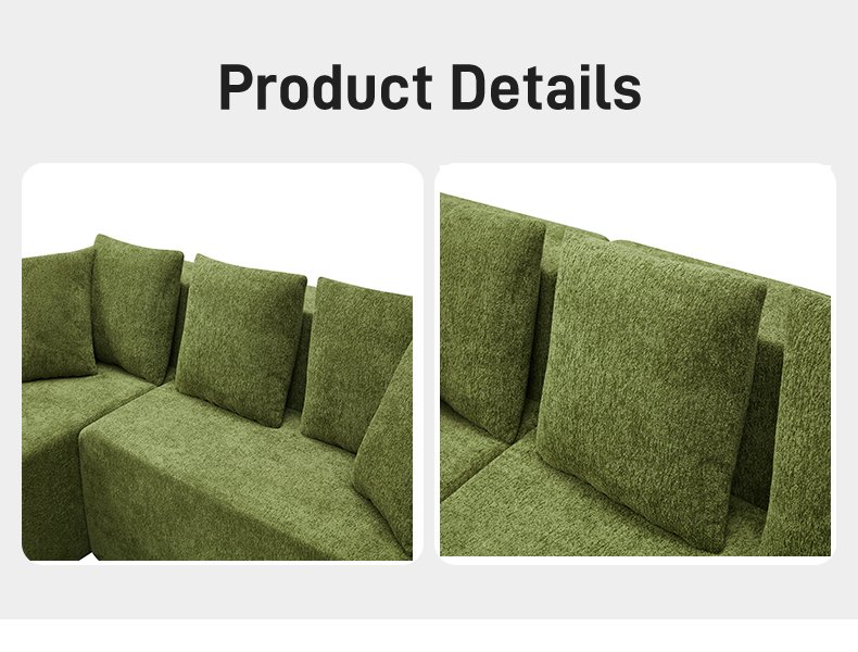 S221 OEM Manufacturer Modern Fabric Sponge Filling L Shape Boneless Couch Vacuum Compressed Corner Sofa with Chaise Lounge