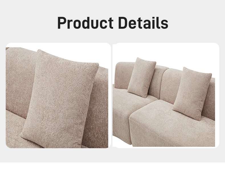 S226 Italian Design Compressed Sofa Furniture Modular L Shape Compressed Living Room Corduroy Fabric Compression Sofa