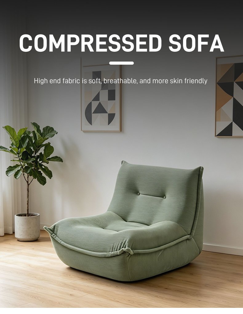 S234 Modern Living Room Furniture Compression High Density Sponge Vacuum Pack Compression Single Lounge Chair Sofa Cover
